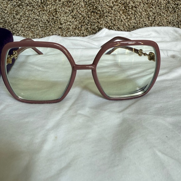 Gucci GG08520 003 Women’s Burgundy Chic Square Sunglasses Frame - Picture 1 of 12
